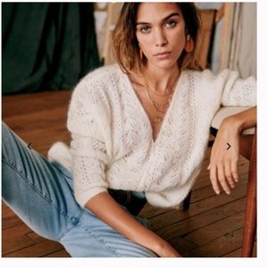 Sezane Cream Women's Sweater